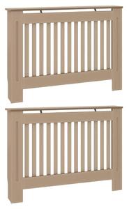 Kryt radiátoru 2 pcs Hnědá 112 x 19 x 81,5 cm Kompozitní dřevo