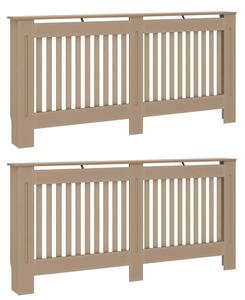 Kryt radiátoru 2 pcs Hnědá 172 x 19 x 81,5 cm Kompozitní dřevo
