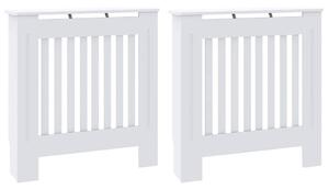 Kryt radiátoru 2 pcs Bílá 78 x 19 x 81,5 cm Kompozitní dřevo