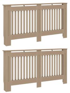 Kryt radiátoru 2 pcs Hnědá 152 x 19 x 81,5 cm Kompozitní dřevo