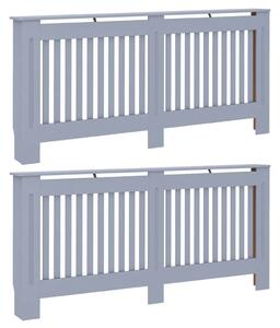 Kryt radiátoru 2 pcs Šedá 172 x 19 x 81,5 cm Kompozitní dřevo