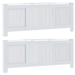Kryt radiátoru 2 pcs Bílá 205 x 20,5 x 81,5 cm Kompozitní dřevo