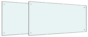 Kuchyňský obklad 2 pcs Bílá 100 x 50 cm tvrzené sklo
