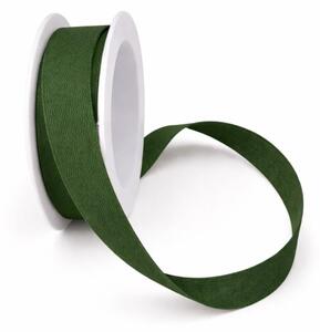 Stuha bavlněná CHANCE GREEN zelená 15mm x 3,5m (4,30 Kč/m)