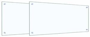 Kuchyňský obklad 2 pcs Transparentní 90 x 40 cm tvrzené sklo