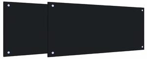 Kuchyňský obklad 2 pcs Černá 90 x 40 cm tvrzené sklo