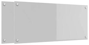 Kuchyňský obklad 2 pcs Světle šedá 90 x 40 cm tvrzené sklo