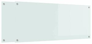 Kuchyňský obklad 2 pcs Bílá 120 x 50 cm tvrzené sklo