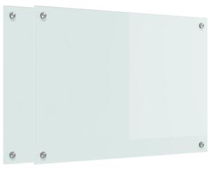 Kuchyňský obklad 2 pcs Bílá 70 x 50 cm tvrzené sklo
