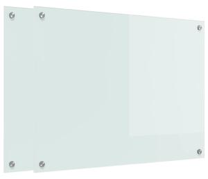 Kuchyňský obklad 2 pcs Bílá 80 x 60 cm tvrzené sklo