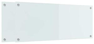 Kuchyňský obklad 2 pcs Bílá 100 x 40 cm tvrzené sklo