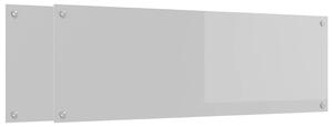 Kuchyňský obklad 2 pcs Světle šedá 120 x 40 cm tvrzené sklo