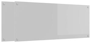 Kuchyňský obklad 2 pcs Světle šedá 120 x 50 cm tvrzené sklo