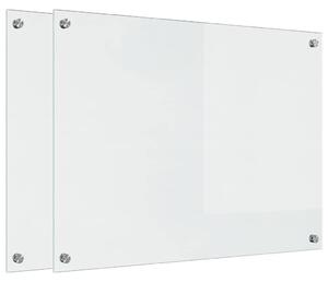 Kuchyňský obklad 2 pcs Transparentní 80 x 60 cm tvrzené sklo