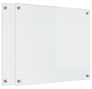 Kuchyňský obklad 2 pcs Transparentní 70 x 60 cm tvrzené sklo