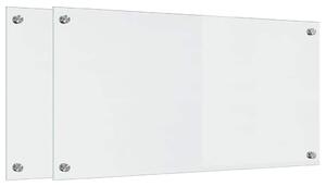 Kuchyňský obklad 2 pcs Transparentní 80 x 40 cm tvrzené sklo