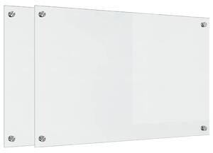 Kuchyňský obklad 2 pcs Transparentní 80 x 50 cm tvrzené sklo