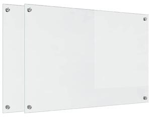 Kuchyňský obklad 2 pcs Transparentní 90 x 60 cm tvrzené sklo
