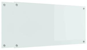 Kuchyňský obklad 2 pcs Bílá 100 x 50 cm tvrzené sklo