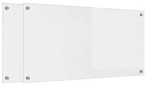 Kuchyňský obklad 2 pcs Transparentní 100 x 50 cm tvrzené sklo