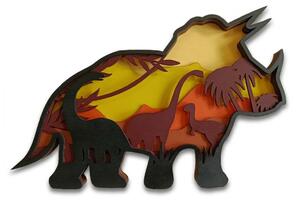 Z rodinné dílny Triceratops - svítící dekorace na zeď do dětského pokoje