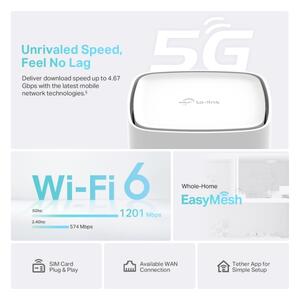 TP-Link - Bezdrátový dvoupásmový gigabitový 5G router Archer NX200 Wi-Fi