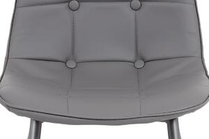 Autronic Jídelní židle CT-393 GREY, šedá ekokůže/kov