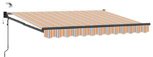 Elektrická Retrakční markýza Modrá a Oranžová 3,5 x 2,5 m