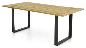 Apple Bee Jídelní stůl Condor, Apple Bee, 240x95x75 cm, rám hliník černý (Black), deska teak