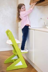 Dětská rostoucí židle Jitro Plus bílo - světlezelená