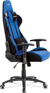 Autronic Kancelářská židle KA-F01 BLUE, modrá-černá látka, houpací mech, kovový kříž