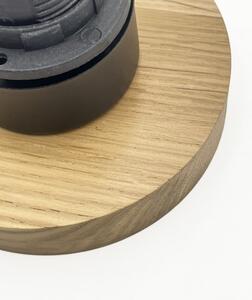 Stropní svítidlo MILOU WOOD 1xE27/15W/230V dub/kouřová béžová pr. 20 cm