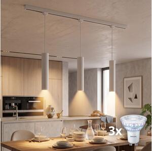 Philips - LED Stm. lustr na lanku v lišt syst EASYLINK 3xGU10/7W/230V 1m bílá