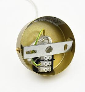 Lustr na lanku SOLARI 9xE14/15W/230V zlatá/kouřová černá