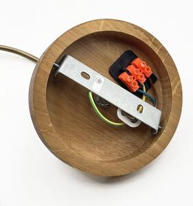 Lustr na lanku AIDA 1xE27/15W/230V pr. 25 cm dub/krémová