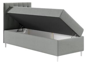 Kontinentální postel Mimir 90x200cm, bílá/hnědá