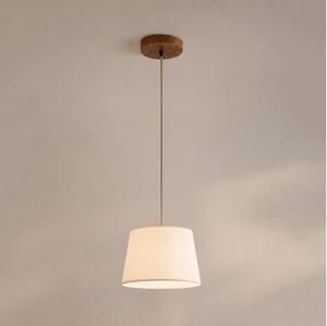 Lustr na lanku AIDA 1xE27/15W/230V pr. 25 cm dub/krémová