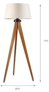 Stojací lampa AIDA 1xE27/15W/230V dub/krémová