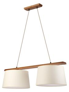 Lustr na lanku AIDA 2xE27/15W/230V pr. 35 cm dub/krémová