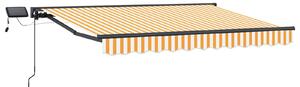 Manuální rám markýzy s LED Žlutá, Bílá, Antracitová 3 x 2,5 m