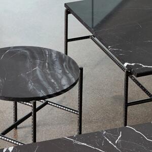 HAY Stolek Rebar Side Table, Ø45x40, Beige Marble