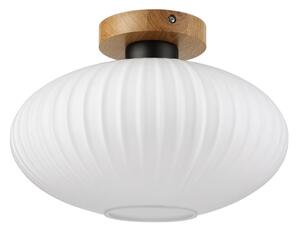 Stropní svítidlo HARMA WOOD 1xE27/15W/230V dub/bílá pr. 30 cm