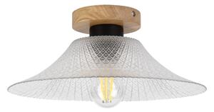 Stropní svítidlo JULL WOOD 1xE27/15W/230V dub/čirá pr. 34 cm