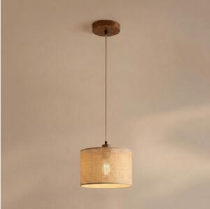 Lustr na lanku AIDA 1xE27/15W/230V pr. 25 cm dub/rafie