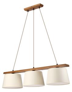 Lustr na lanku AIDA 3xE27/15W/230V pr. 25 cm dub/krémová