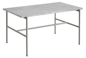 HAY Stolek Rebar Coffee Table, 80x49, Grey Marble