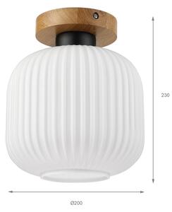 Stropní svítidlo HARMA WOOD 1xE27/15W/230V dub/bílá pr. 20 cm