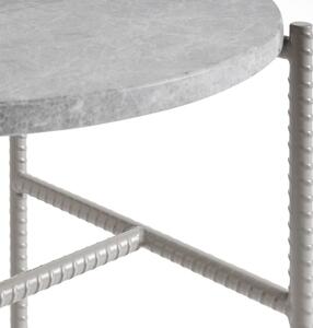 HAY Stolek Rebar Side Table, Ø45x40, Grey Marble
