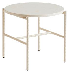 HAY Stolek Rebar Side Table, Ø45x40, Beige Marble