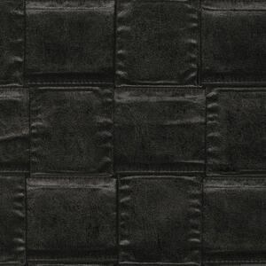Luxusní vliesová tapeta na zeď imitace šedočerné kůže 64805, Materea, Limonta